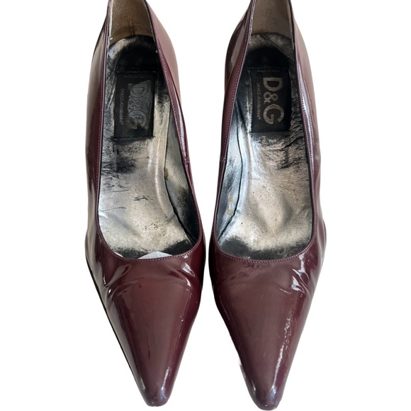 DOLCE & GABBANA Patent Leather Pumps in Eggplant Purple Size 40 US 9.5 - Picture 4 of 13